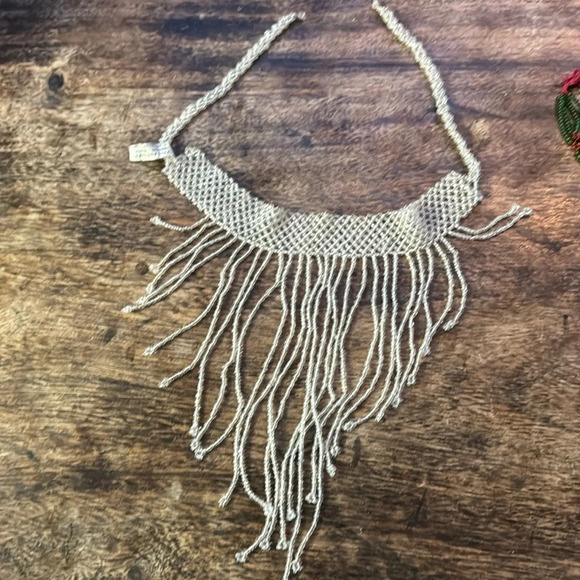 Clear beaded necklace or choker handmade - Picture 1 of 6